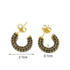 Wholesale of new gold-plated earrings, seven-color full diamond ear rings and earrings, high-end jewelry that are popular on Instagram in Europe and America Specification image